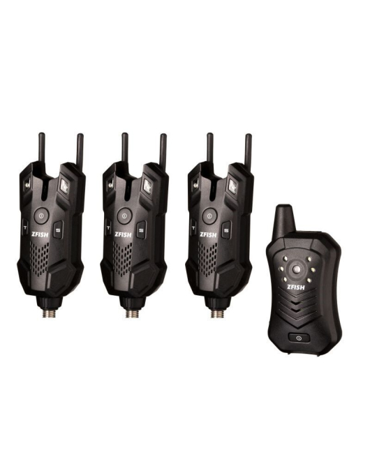 Set Avertizori-Senzori Pescuit ZFish Merkur Bite Alarm Wireless + Statie , 3+1