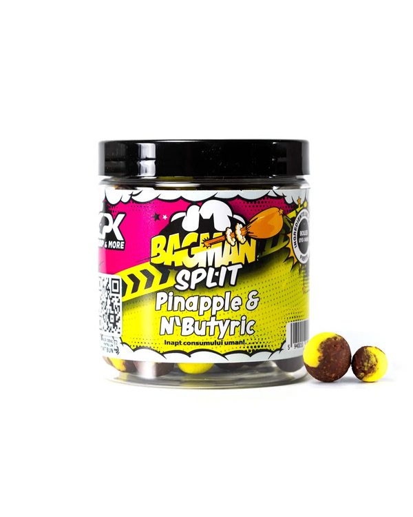 Boilies de carlig bagman split pineapple & n'butiryc 10/14mm 130g CPK
