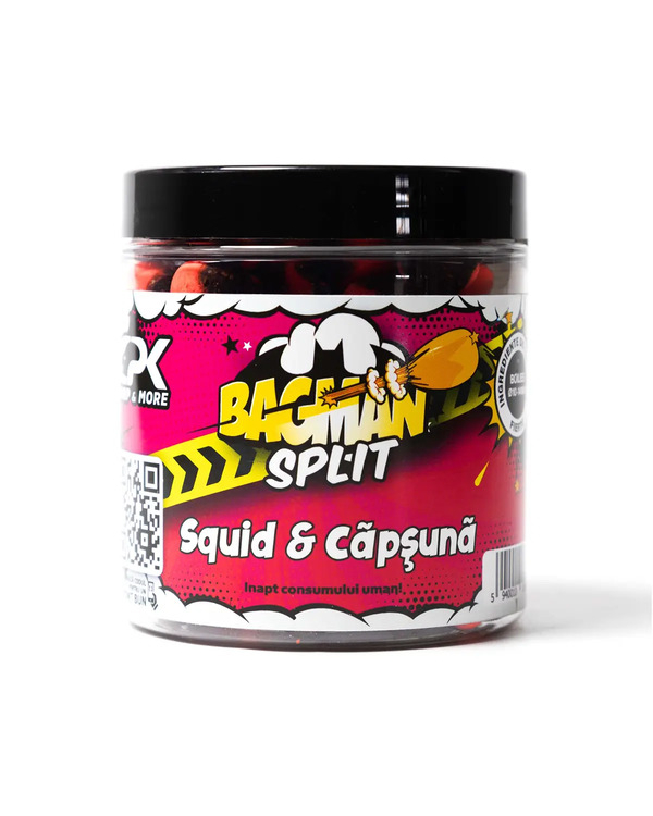 Boilies de carlig split squid & capsuna 10/14mm 130g CPK