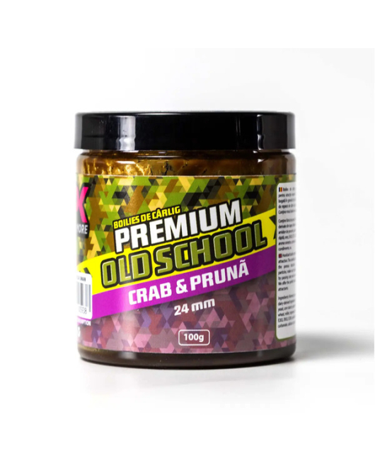 Boilies Old School dipuit pentru carlig old school crab & pruna 16 & 20mm dumbells CPK