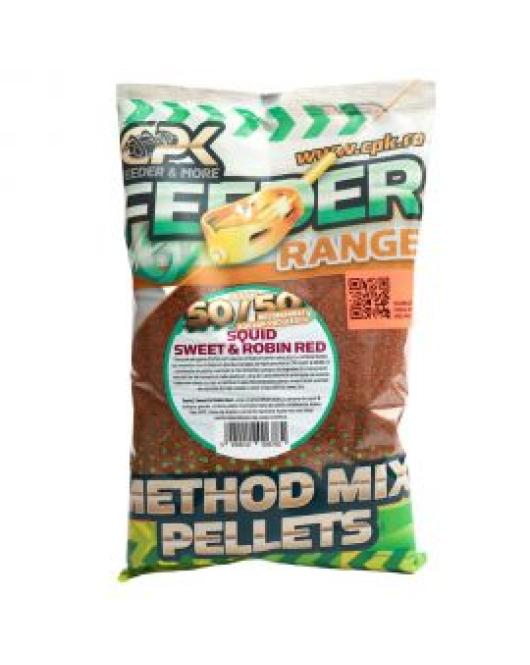 50/50 Feeder groundbait squid sweet & robin red