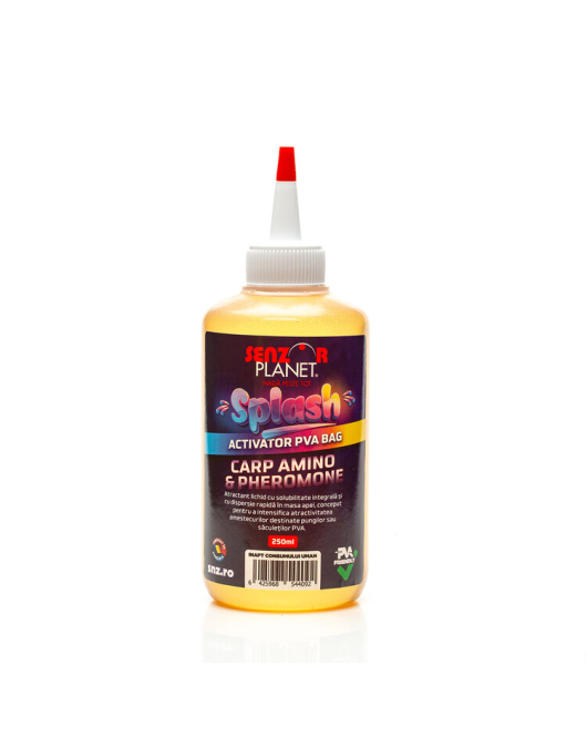 SPLASH ACTIVATOR PVA BAG CARP AMINO & PHEROMONE 250ml SPLASH ACTIVATOR PVA BAG CARP AMINO & PHEROMONE 250ml