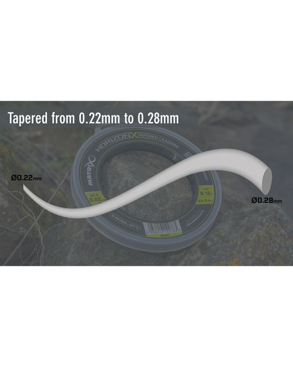 Fir Inaintas Conic Matrix Horizon X Tapered Shock Leader, 0.22-0.28mm, 5x12m