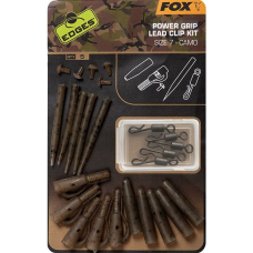 Kit Monturi Plumb Pierdut Fox Edges Power Grip Lead Clip Camo, 5x5buc/set
