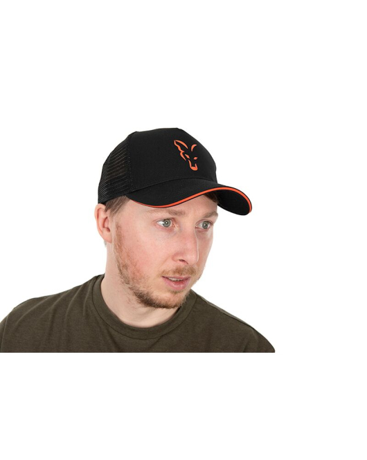 Sapca Fox Collection Trucker Cap Black & Orange Sapca Fox Collection Trucker Cap Black & Orange