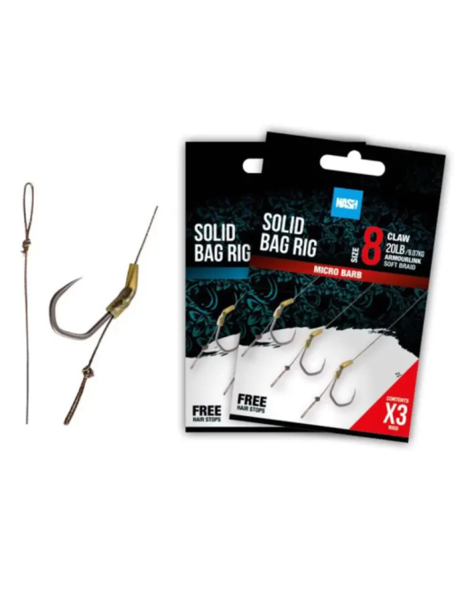 Montura Nash Solid Bag Rig Micro-Barbed nr.8