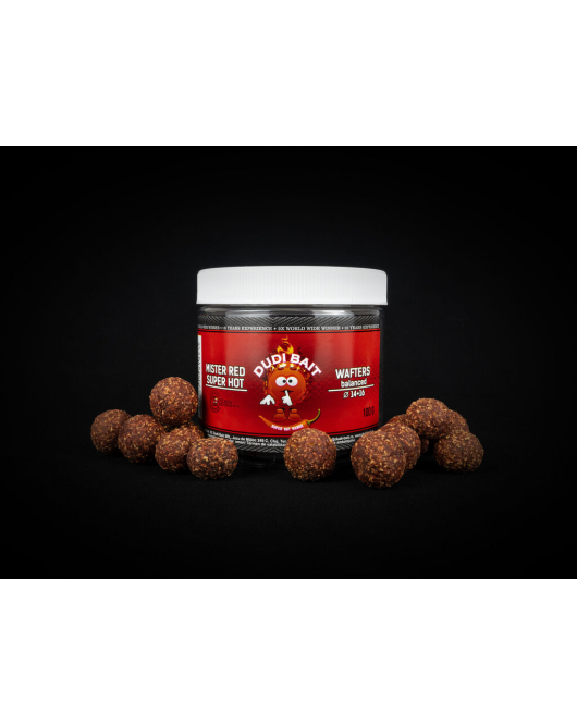  Boilies pentru carlig Mister Red “Super Hot Wafters” 18+20mm