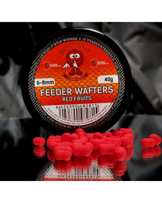 Dudi Bait Feeder Wafters Dumbell Red Fruits 6mm+8mm Dudi Bait Feeder Wafters Dumbell Red Fruits 6mm+8mm