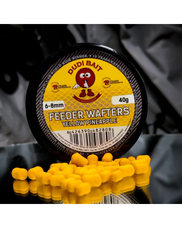 Dudi Bait Feeder Wafters Dumbell Yellow Pineapple & N-Butyric 6mm+8mm