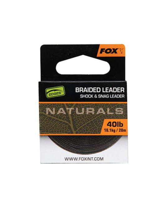 Fir textil Fox Edges Naturals Braided Leader 40lb/18.1kg/20m Fir textil Fox Edges Naturals Braided Leader 40lb/18.1kg/20m