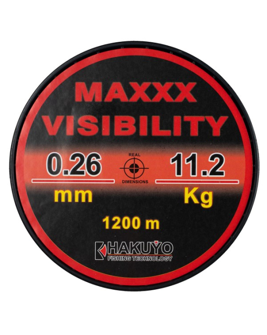 Fir Hakuyo MONOFILAMENT MAXXX VISIBILITY ROSU FLUO NEON 1200M 0.255m Fir Hakuyo MONOFILAMENT MAXXX VISIBILITY ROSU FLUO NEON 1200M 0.255m