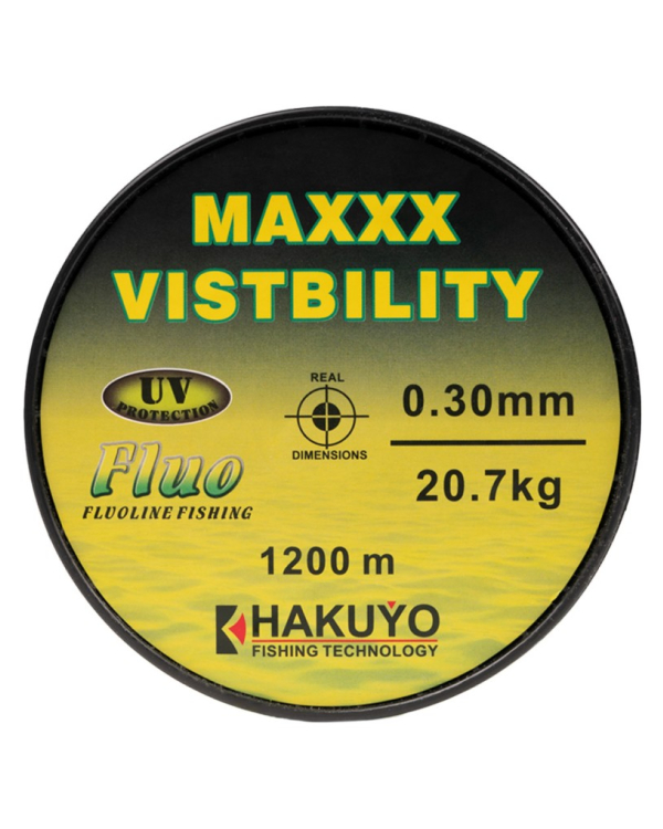 Fir Monofilament Hakuyo Maxxx Visibility Fluo 0.255mm 1200m 16.6kg