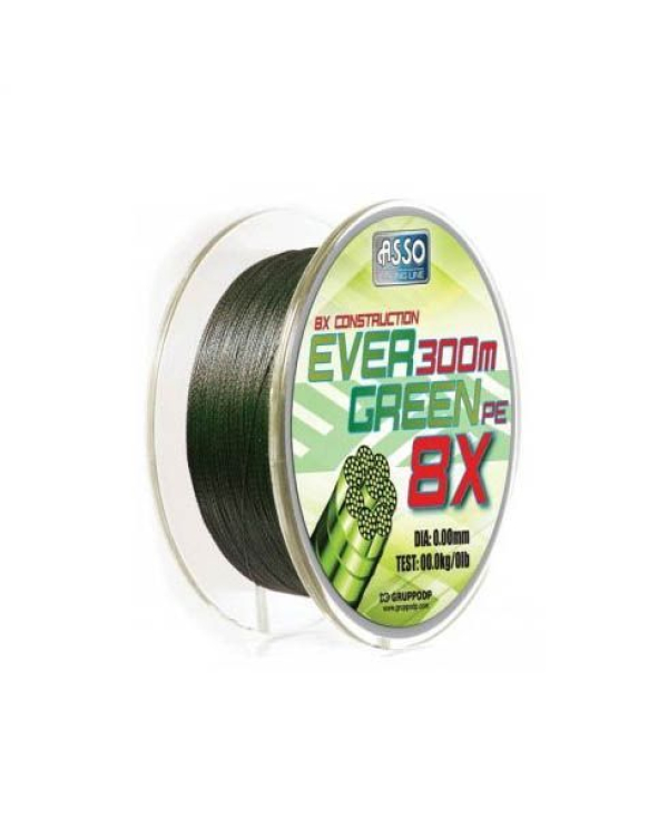 Fir textil Asso Evergreen PE 8X 0.20mm 16.00kg 130m Verde