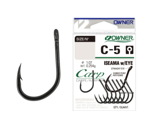 Carlige Owner C-5 Carp Iseama with eye nr.8