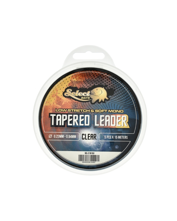 Fir Select Baits Tapered Leader Clear 5 x 15m - 0.23mm - 0.54mm