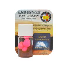 Porumb artificial Enterprise Tackle Pop-up Sweetcorn Food Source Squid 2T &amp; Black Pepper Oil (roz&amp;negru)