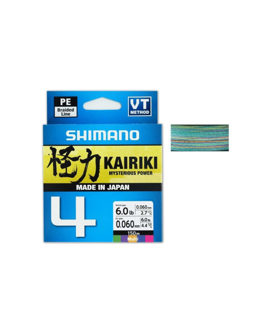 Fir textil Shimano Kairiki 4 150m Multi Color 0.130mm/7.4kg