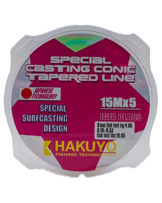 Fir monofilament Hakuyo Special Casting Conic Tapered Line 0.18-0.53mm/10mx5