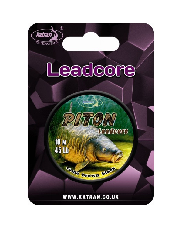 Leadcore Piton camo brown black 45lb, 10 m