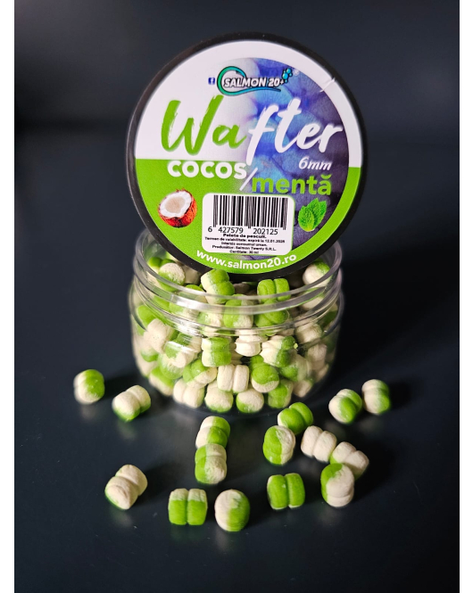 Salmon20 Wafter Cocos și Mentă 6 mm