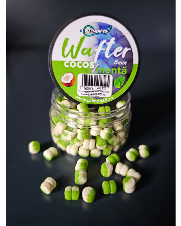 Salmon20 Wafter Cocos și Mentă 6 mm