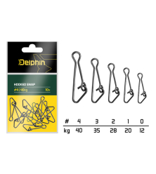 Agrafă Delphin Hooked snap / 10 buc #2/28kg