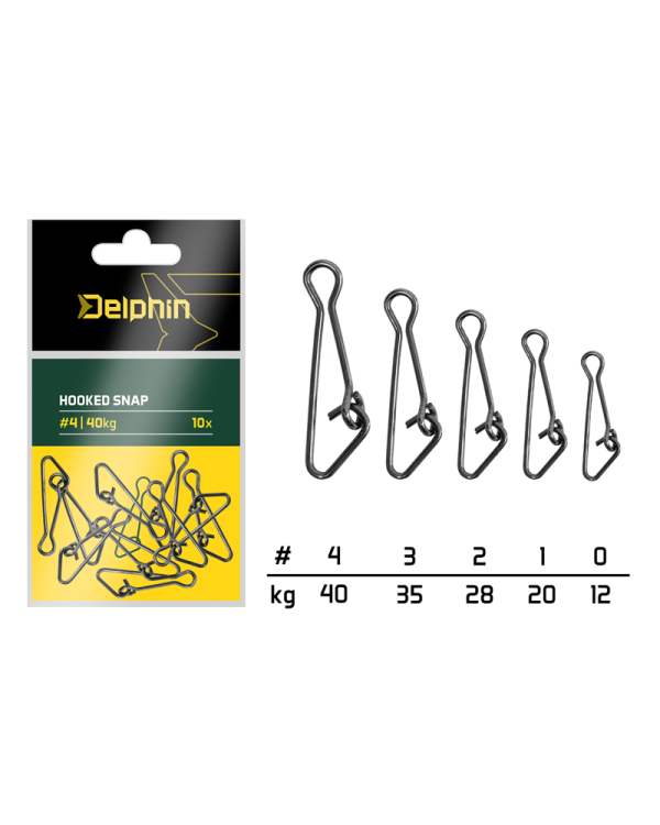 Agrafă Delphin Hooked snap / 10 buc #2/28kg