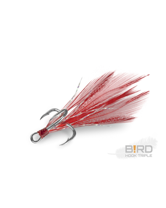 Ancora Delphin B!RD Hook TRIPLE / 3buc pene roșii #8