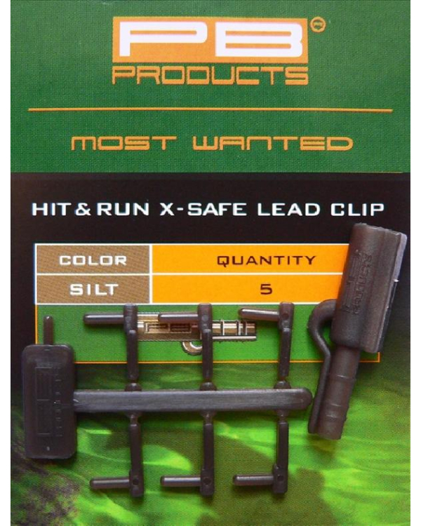 Clipsuri PB Products Hit&Run X-SAFE Lead Clip silt - namol