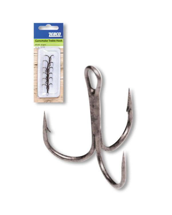 Ancora Zebco No.1/0 Topic Treble Hook Gunsmoke
