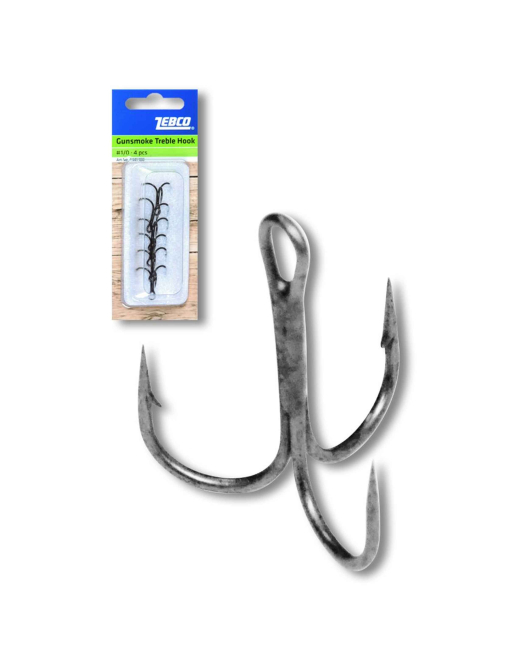 Ancora Zebco No.2/0 Topic Treble Hook Gunsmoke