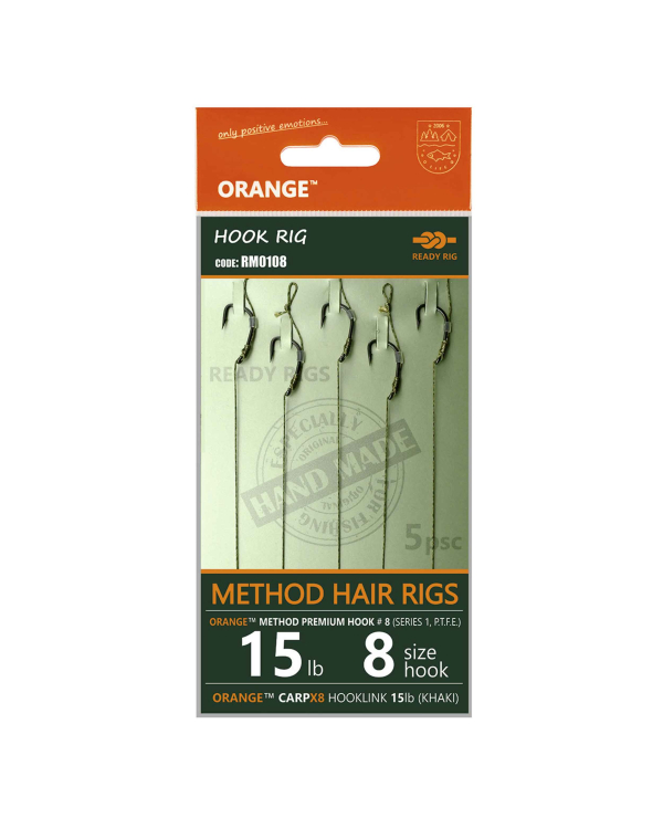 Rig Feeder Orange Series 1 No.8 15Lb Method Hair Rigs