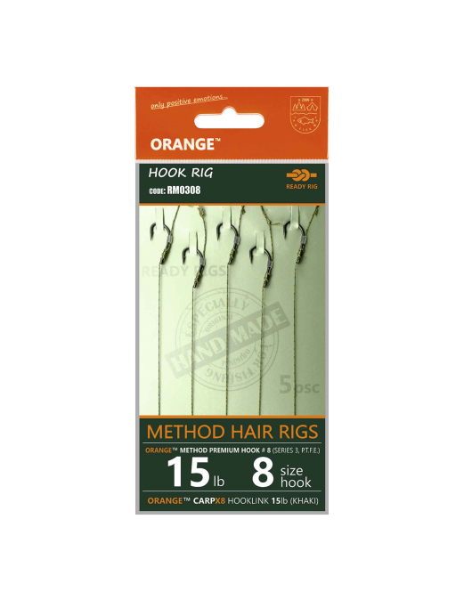 Rig Feeder Orange Series 3 No.12 15Lb Method Hair Rigs