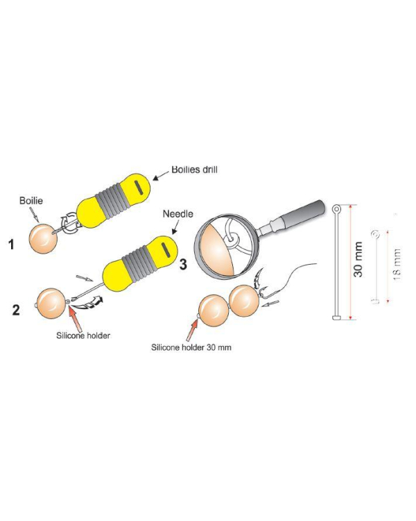 Extra CARP OPRITOARE BOILIES DIN SILICON 30mm/24Buc/Plic
