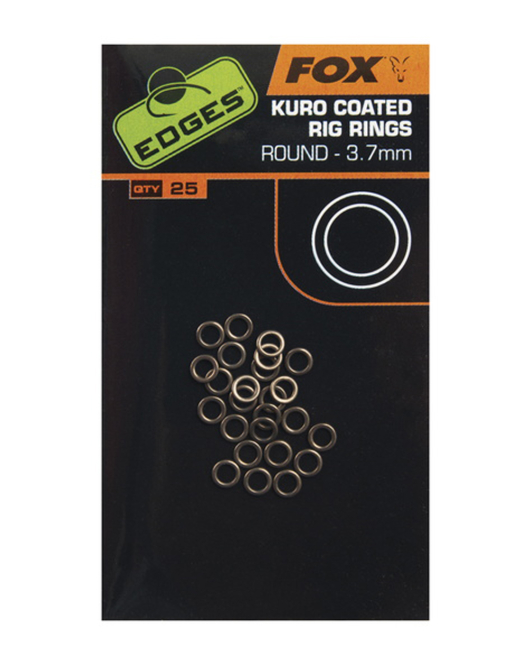 Anou/Inele Fox Edges Kuro Coated Rig Rings, 25buc/plic 2.5mm