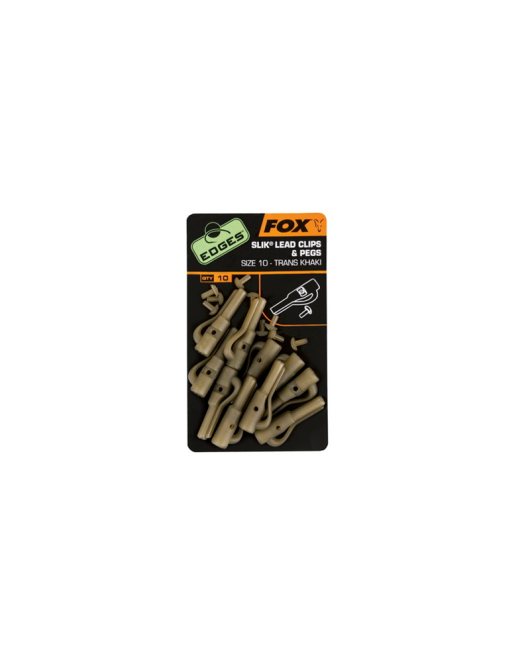 EDGES™ Slik® Lead Clip + Pegs - Size 10 Khaki