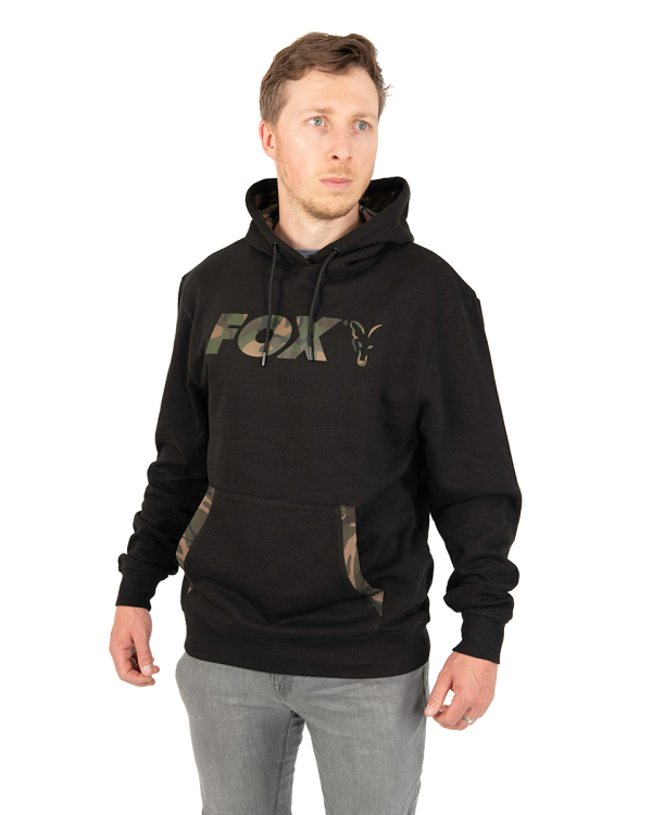 Fox LW Black/Camo Print Pullover Hoody X Large