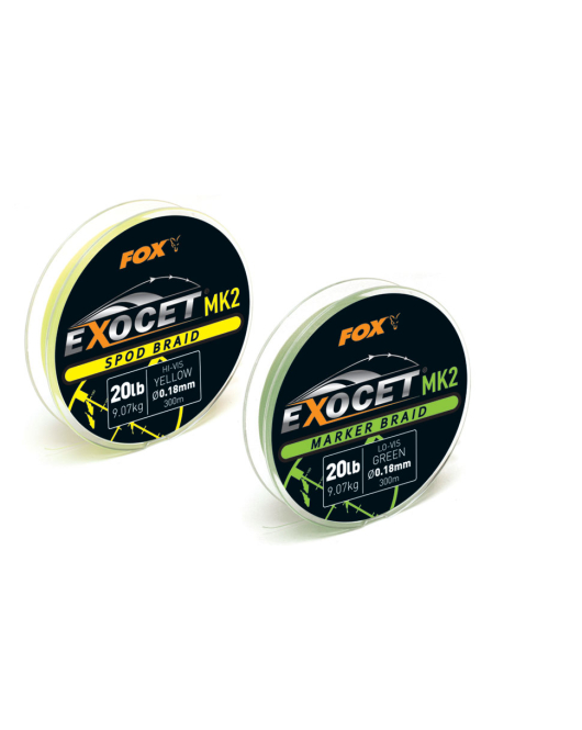 Exocet® MK2 Spod & Marker Braid - 0.18mm/20lb x300m MARKER -Green