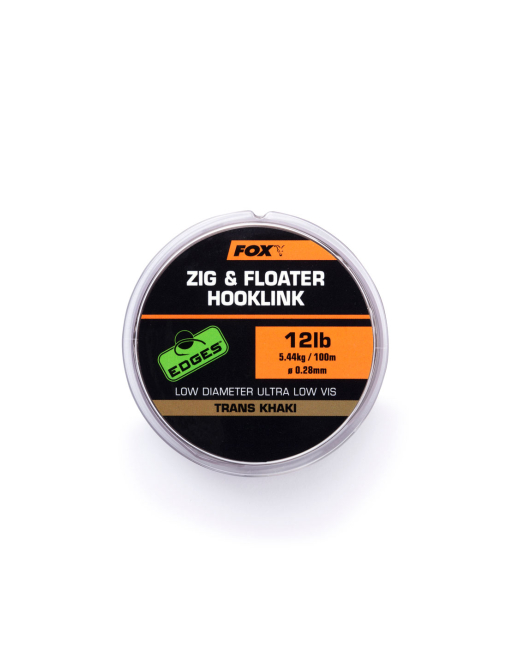 Fir Monofilament Fox Zig & Floater Hooklink, Trans Khaki, 100m