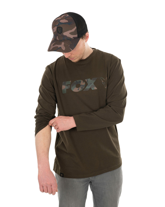 Tricou Fox Khaki / Camo LS - XXL Tricou Fox Khaki / Camo LS - XXL