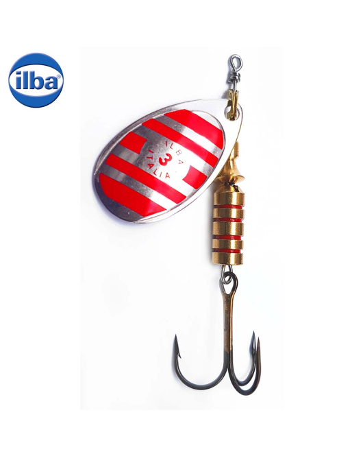 Ilba rotativa Tondo Silver/Red Zebra (argint cu dungi rosii) - nr.1/3gr (21111)