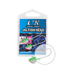 L&K JIG HEAD FISH HEAD 5/0 6g 2buc/plic