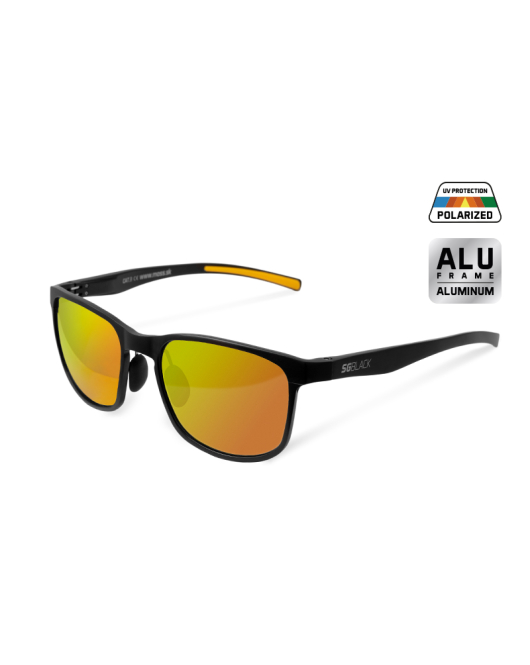 Ochelari de soare polarizați Delphin SG BLACK lentile portocalii