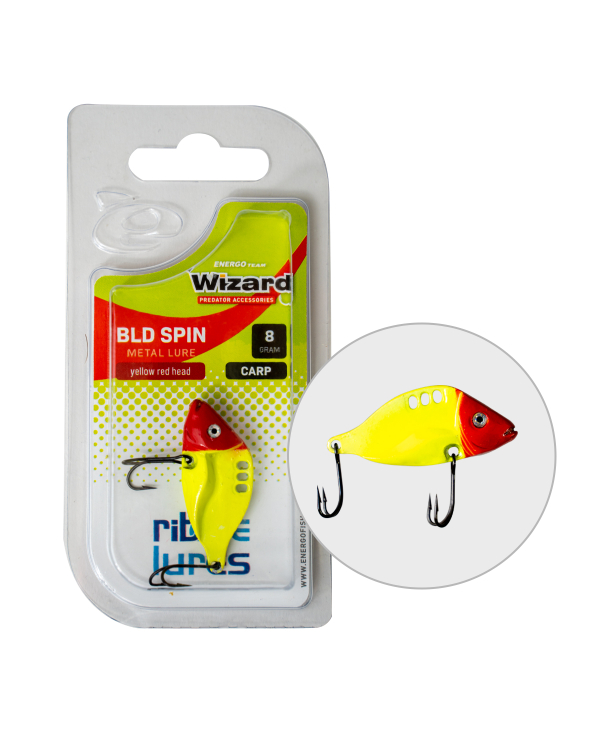 OSCILANTA WIZARD BLD SPIN CARP 8GR YELLOW RED HEAD