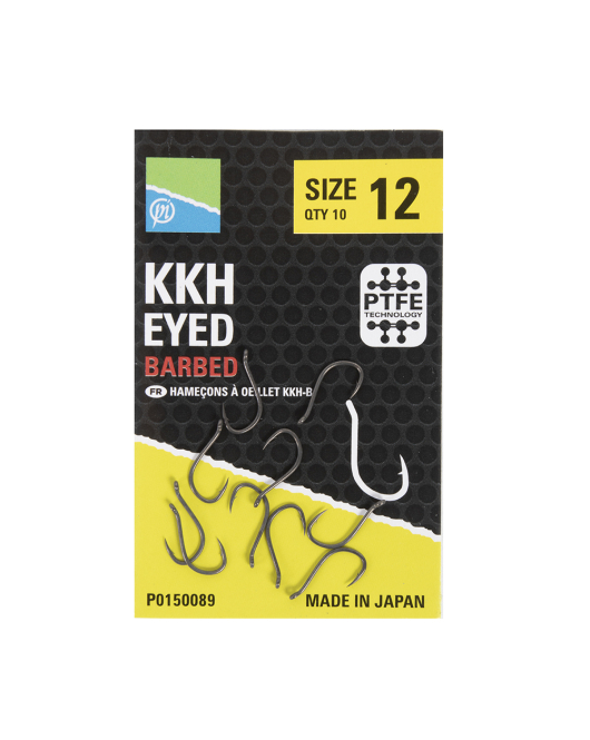 Carlige Preston KKH Eyed Barbed, 10buc/plic nr.12 Carlige Preston KKH Eyed Barbed, 10buc/plic nr.12