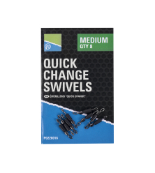 Vartej cu Agrafa Rapida Preston Quich Change Swivels, 8buc/plic Medium