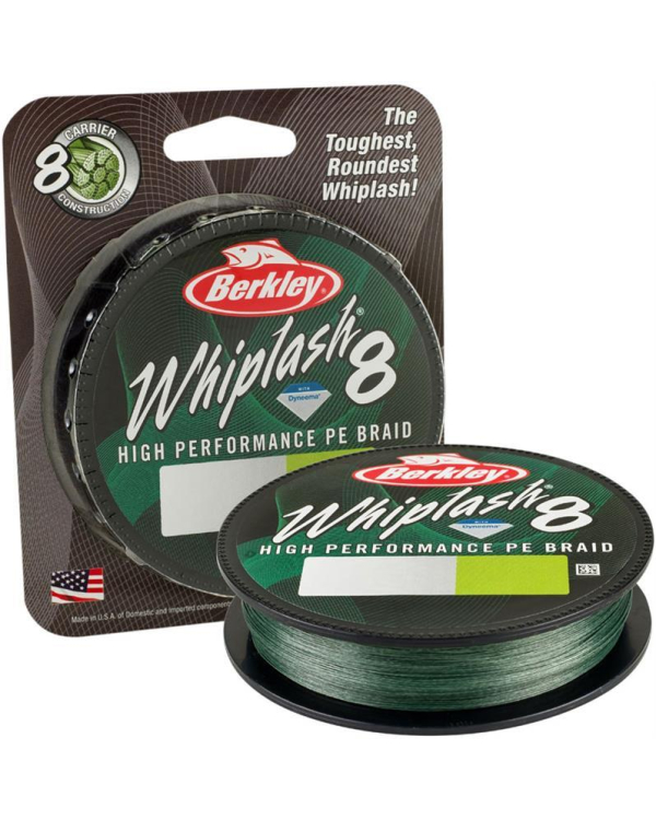 FIR TEXTIL BERKLEY WHIPLASH 8 GREEN 0.18mm/150m